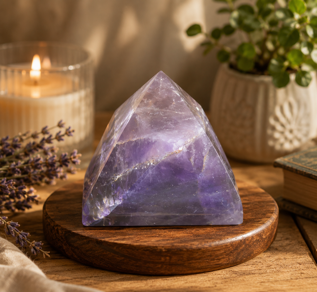 35-40mm Amethyst Pyramid - Image 3