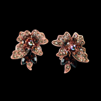 Alternative view of Brown Swarovski Crystals Earrings