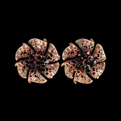 Alternative view of Brown Swarovski Crystals Earrings