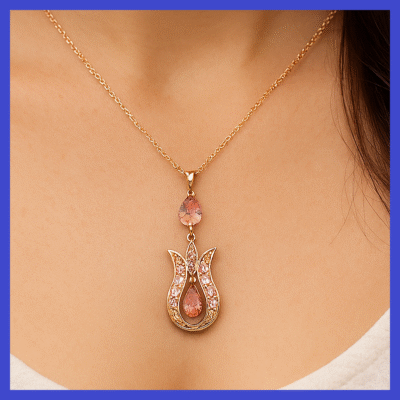 Swarovski Crystals Necklace Brown, Gold OR Silver