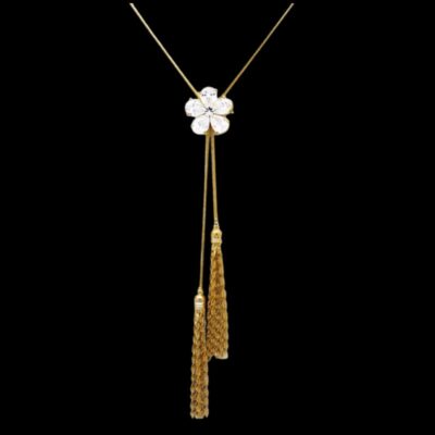 Alternative view of Swarovski Crystals Necklace Gold Or Rhodium