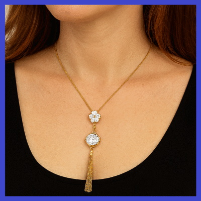 Swarovski Crystals Necklace Gold Or Rhodium