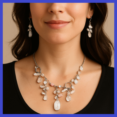 Brazilian Crystals Necklace + Earring Set