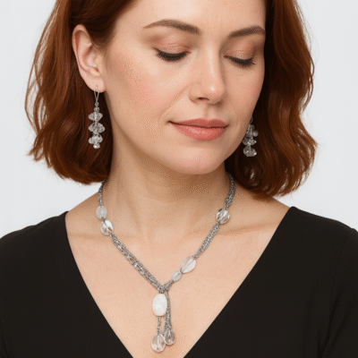 Brazilian Crystals Necklace + Earring Set