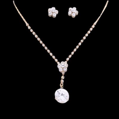 Alternative view of Swarovski Crystals Necklace + Earring Set