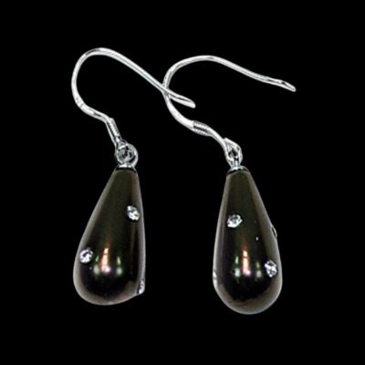 Alternative view of Teardrop Mother of Pearl Earrings 925 Sterling Silver