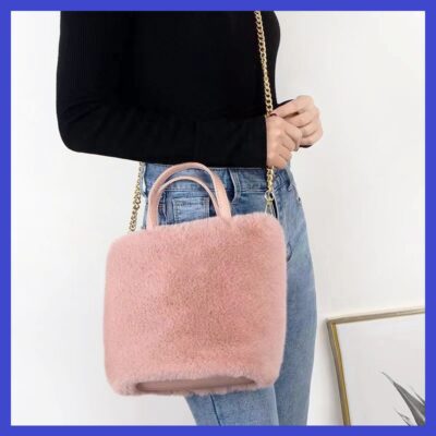 Mink Faux Fur Tote Various Colours