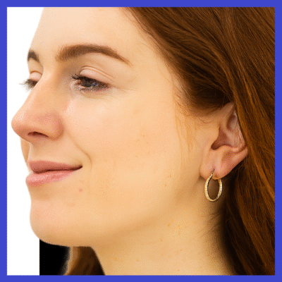 16mm Or 20mm Italian 9ct Gold Hoop Earrings