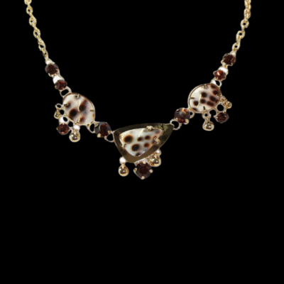 Alternative view of Swarovski Crystals/Tiger Shell Necklace