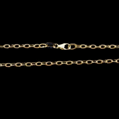 Alternative view of 9ct Gold Oval Belcher Chain Various Widths & Lengths