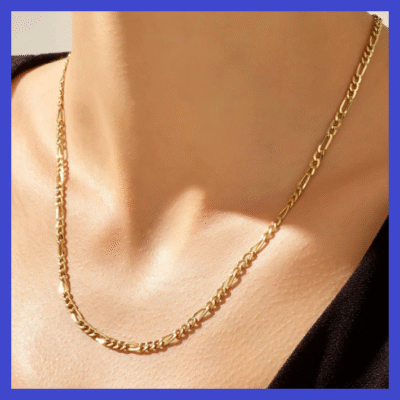 9ct Gold Figaro Chain Various Lengths & Widths