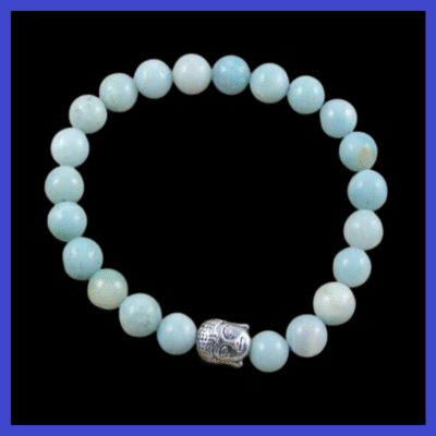 8mm Amazonite Bead Buddah Bracelets