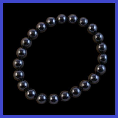 8mm Black Tourmaline Bead Bracelet
