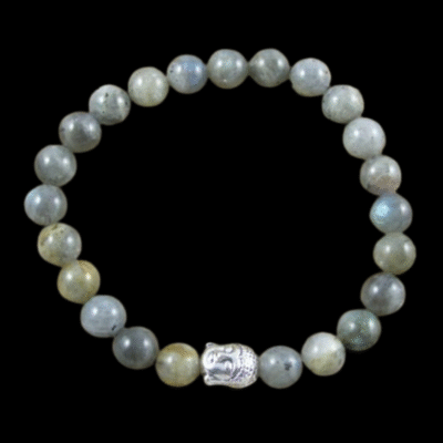 Alternative view of 8mm Bead Buddah Bracelets Various Colours