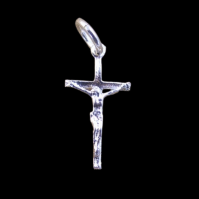 Alternative view of Sterling Silver Crucifix Pendant 11x23mm