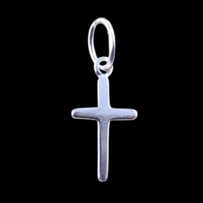 Alternative view of Sterling Silver Cross Pendant 9x15mm Anti Tarnish Coating