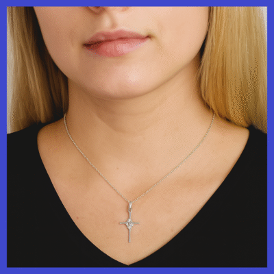 Sterling Silver Cross Pendant 19x29mm