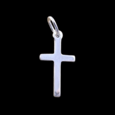 Alternative view of Sterling Silver Cross Pendant 10x19mm