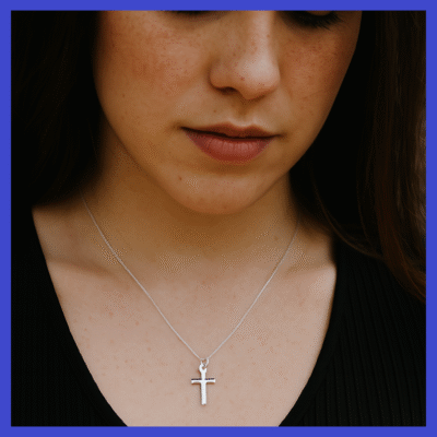 Sterling Silver Apexed Cross Pendant 18x20mm