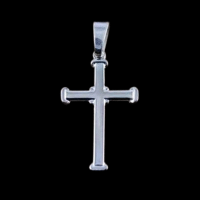 Alternative view of Sterling Silver Pendant – 20x33mm Block Tipped Cross
