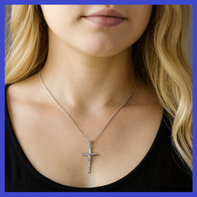 Sterling Silver Pendant – 14.5×23.5mm Crucifix