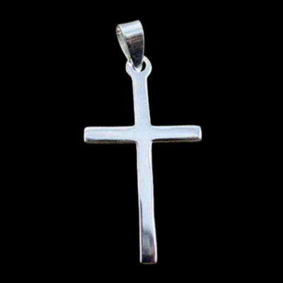 Alternative view of Sterling Silver Medium Cross Pendant 17x30mm