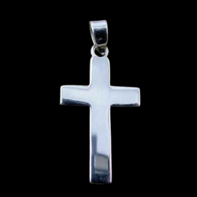 Alternative view of Sterling Silver Medium Cross Pendant 16×28.75mm