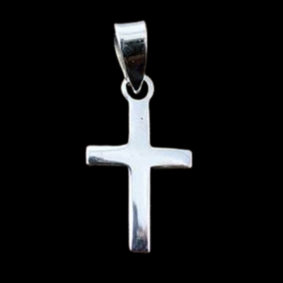 Alternative view of Sterling Silver Small Cross Pendant 11×19.25mm