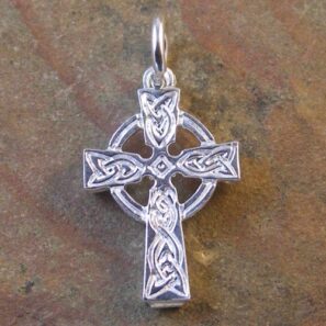 Sterling Silver Celtic Cross Pendant 13x18mm - Image 2