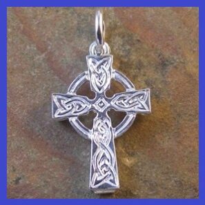 Sterling Silver Celtic Cross Pendant 13x18mm