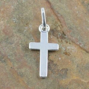 Sterling Silver Cross Pendant 8.75x14mm - Image 2