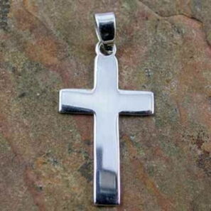 Sterling Silver Medium Cross Pendant 16×28.75mm - Image 2