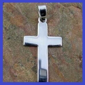 Sterling Silver Medium Cross Pendant 16×28.75mm