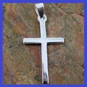 Sterling Silver Medium Cross Pendant 17x30mm