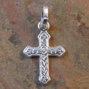 Sterling Silver Cross Pendant 11x18mm - Image 2