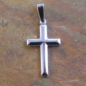Sterling Silver Apexed Cross Pendant 18x20mm - Image 2