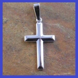 Sterling Silver Apexed Cross Pendant 18x20mm