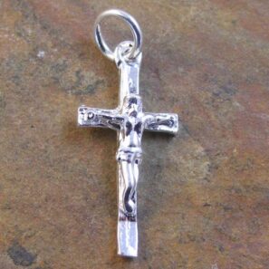 Sterling Silver Crucifix Pendant 9×17.5mm - Image 2