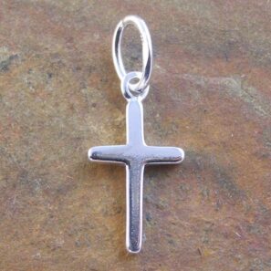 Sterling Silver Cross Pendant 9x15mm Anti Tarnish Coating - Image 2