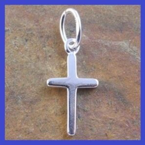 Sterling Silver Cross Pendant 9x15mm Anti Tarnish Coating