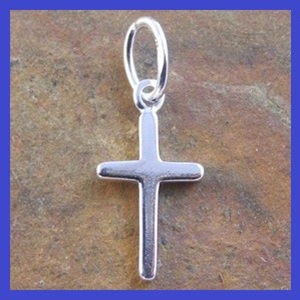 Sterling Silver Cross Pendant 9x15mm Anti Tarnish Coating