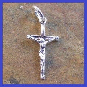 Sterling Silver Crucifix Pendant 11x23mm