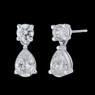 Alternative view of Swarovski Petal Dangling Earring Pair