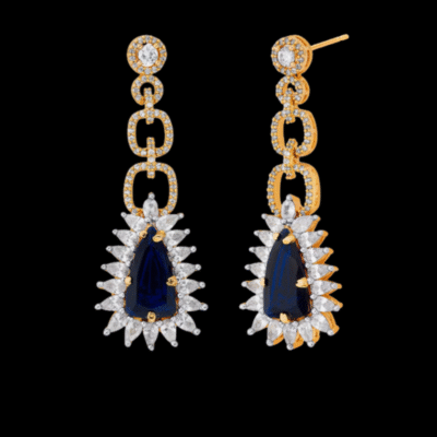 Alternative view of Dark Blue Drop Dangler Earrings