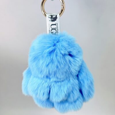 Alternative view of Rex Rabbit Fur Bunny Key Charm Various Colours