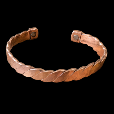 Alternative view of 8mm Pure Copper Bangle With Magnets