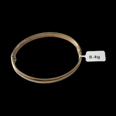 Alternative view of 65mm Diameter Round Shaped 9Kt Gold Copper Filled Bangle 8.4gm