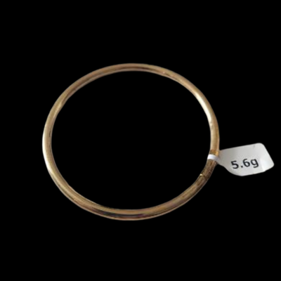 Alternative view of 65mm Diameter Round Shaped 9Kt Gold Copper Filled Bangle 5.6gm