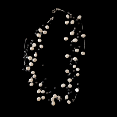 Alternative view of 40cm Length Pearl Necklace With 925 Sterling Silver Clasp