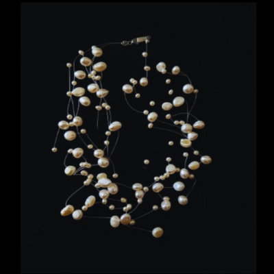 Alternative view of 40cm Length Pearl Necklace With 925 Sterling Silver Clasp